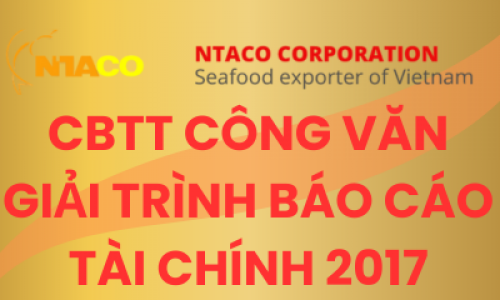 CBTT Công văn giải trình báo cáo tài chính 2017