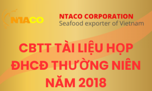 CBTT TÀI LIỆU HỌP ĐHCĐ THƯỜNG NIÊN NĂM 2018