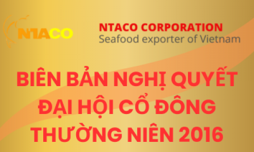 Biên bản nghị quyết đại hội cổ đông thường niên 2016