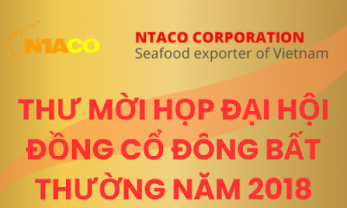 THƯ MỜI HỌP ĐẠI HỘI ĐỒNG CỔ ĐÔNG BẤT THƯỜNG NĂM 2018
